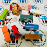 Farm Train and Accessory Pack Generic Brand Wooden - Used