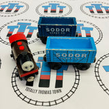 Bertram with Scrap Cars #4 (Learning Curve 2000) No Cargo Fair Condition Wooden - Used