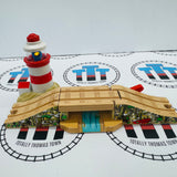 Lighthouse & Drawbridge with Lights and Sounds #4 Good Condition Wooden - Used