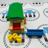 Arlesdale Barrel Loader (1998) with 3 Barrels (Corn, Flour, Molasses) #5 Fair Condition Ripping Stickers Wooden - Used