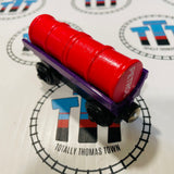 Purple Barrel Car with Oil and Petrol Barrels Good Condition Wooden - Used