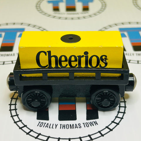Cargo Car Black (2000) with Cheerios Cargo #2 Hole in Sides Rare Wooden - Used