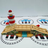 Lighthouse & Drawbridge with Lights and Sounds #4 Good Condition Wooden - Used