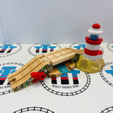 Lighthouse & Drawbridge with Lights and Sounds #4 Good Condition Wooden - Used