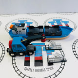 BRIO Freight Ship with Crane and 2 Cargo Pieces 33534 Wooden - Used
