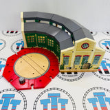Tidmouth Sheds (Learning Curve) Roundhouse #3 Different Turntable Chipped Wall/Track Wooden - Used