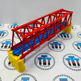 Large Red Iron Bridge with Yellow Risers Used - TOMY