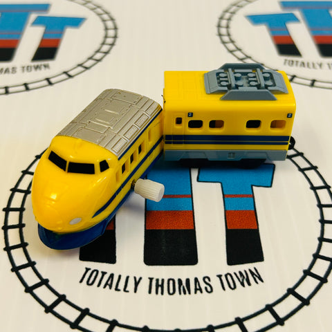 Doctor Yellow Set Class 922 T3 Shinkansen with Coach Capsule Plarail Wind Up - Used