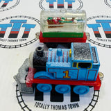 Thomas with Snowplow and Snow Globe Car with Reindeer (2003) Low Water Take Along - Used