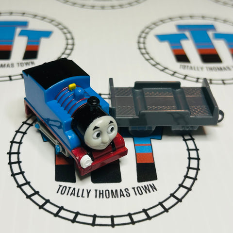Thomas with Car Eyes Right Newer Face No Stickers Pull Along Capsule Plarail - Used