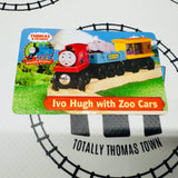 Ivo Hugh and the Zoo Cars with Card (Learning Curve) Good Condition Wooden - Used