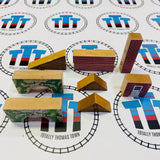 Sodor Blocks - Buildings & Destinations Rare (Incomplete 9 Pieces) Wooden - Used