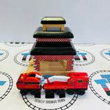 Fire Station #5 Fair Condition with Fire Train and Truck (2000) Wooden - Used
