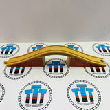 3 Piece Red Brick Bridge Vintage Different Knob No Markings Wooden - Used