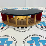 Roundhouse for 5 Trains Chipped Track (Doesn't affect use) Wooden - Used