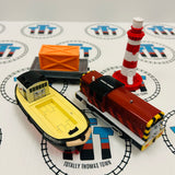 Hard at Work at Brendam Docks Set Complete with Salty (2006 Noisy) Missing Small Piece/Buffer Sign Used - Trackmaster