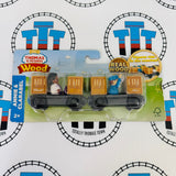 Annie and Clarabel (Thomas Wood Mattel Unpainted) Wooden - New