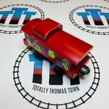 Whittle Shortline Number Train 1-10 and Caboose (#2 Chipping Paint/#8 Car Glued/Repaired Base) Generic Brand Wooden - Used