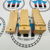 3 Piece Red Brick and Ivy Bridge #2 Clickity Clack Wooden - Used