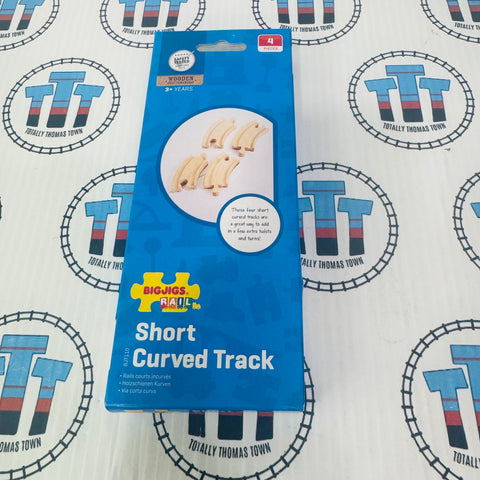 Short Curved Track 4 Pieces BIGJIGS Rail Wooden - NEW in Box