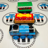 Winter Wonderland Thomas, Present Car and Winter Caboose #1 (Learning Curve 2002) Wooden - Used
