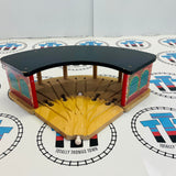 Roundhouse for 5 Trains Chipped Track (Doesn't affect use) Wooden - Used
