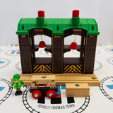 BRIO Cargo Warehouse #2 with 2 Cargo Pieces, Person and 1 Cargo Car 33572 Wooden - Used
