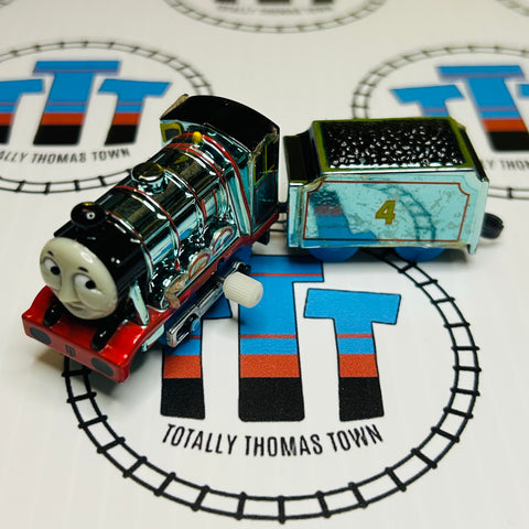 Metallic Gordon and Tender #4 Fair Condition Capsule Plarail Wind Up - Used