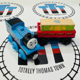 Celebration on Sodor Set with Trains #2 (Confetti Gets Stuck/Different Cargo/Track No Road) Wooden - Used