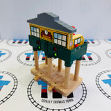 Deluxe Over the Track Signal House #6 Corroded Terminals Working Newer Style Wooden - Used