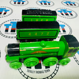 Flying Scotsman with 2 Tenders #8 (Learning Curve 1999) Fair Condition Chipping Paint Wooden - Used