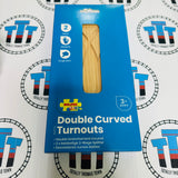 Double Curved Switch Pack (Curved Turnouts) 2 Pieces BIGJIGS - NEW in Box