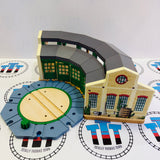 Tidmouth Sheds Roundhouse with Turntable no Rails (Learning Curve) #1 Chipped Track Wooden - Used