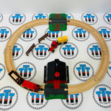 BRIO 33719 Farm Railway Set with Trains Missing Sign Damaged Knob (doesn’t affect use) Wooden - Used