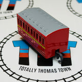 Red with Yellow Line Narrow Gauge Coach NO FACE Pull Along Capsule Plarail - Used