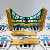Collapsing Suspension Bridge #3 Fair Condition Chipping Paint/Cracked Track Wooden - Used