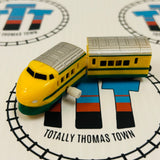 Doctor Yellow Green Set Class 922 T3 Shinkansen with Coach Capsule Plarail Wind Up - Used
