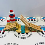 Lighthouse & Drawbridge with Lights and Sounds #4 Good Condition Wooden - Used