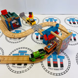 Reg and Percy at the Scrapyard Set #2 Modified Track/Fair Condition Silver Track with Trains - Used