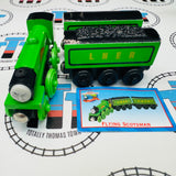 Flying Scotsman with 2 Tenders and Card #6  (Learning Curve 1999) Rare Wooden - Used