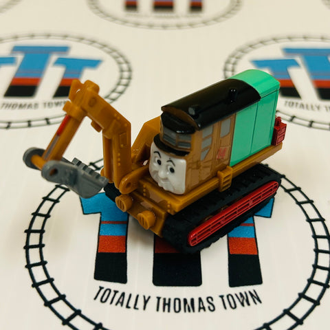 Oliver the Excavator with Treads Missing Red Piece Pull Along Capsule Plarail - Used