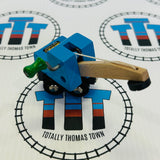BRIO 33383 Vintage Mobile Crane Black Wheels Wooden - Used