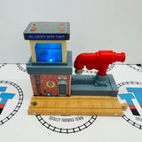Deluxe Wellsworth Water Tower with Lights and Sounds and Track #1 Corroded Terminals Wooden - Used