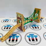 Collapsing Suspension Bridge #2 Marked Track Fair Condition Wooden - Used