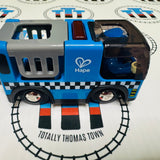 Police Car with Siren Hape Train Wooden - Used