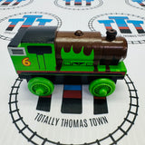 Percy in Chocolate with Card (Learning Curve 2003) Very Good Condition Marked on Bottom Wooden - Used