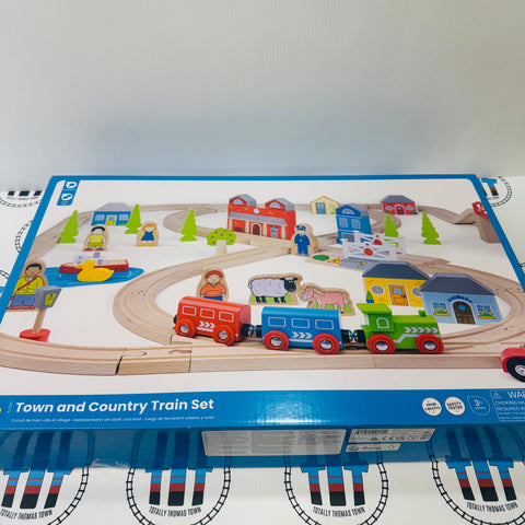 Town and Country Train Set BIGJIGS Rail Wooden - NEW in Box