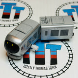 Seibu Railway 001 Series with Passenger Car Wind Up Capsule Plarail - Used