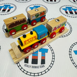 Fruit & Veg Train with Track and Buffer BIGJIGS Rail Wooden - New in Box