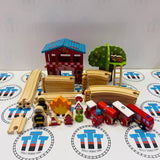 Fire & Rescue Train Set BIGJIGS Rail Wooden - New NO Box